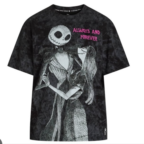 Disney Tops - NWT Disney Women’s Nightmare Before Christmas Mineral Wash Graphic Tee Large